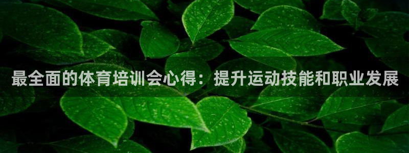 耀世娱乐客服电话：最全面的体育培训会心得：提升运动技